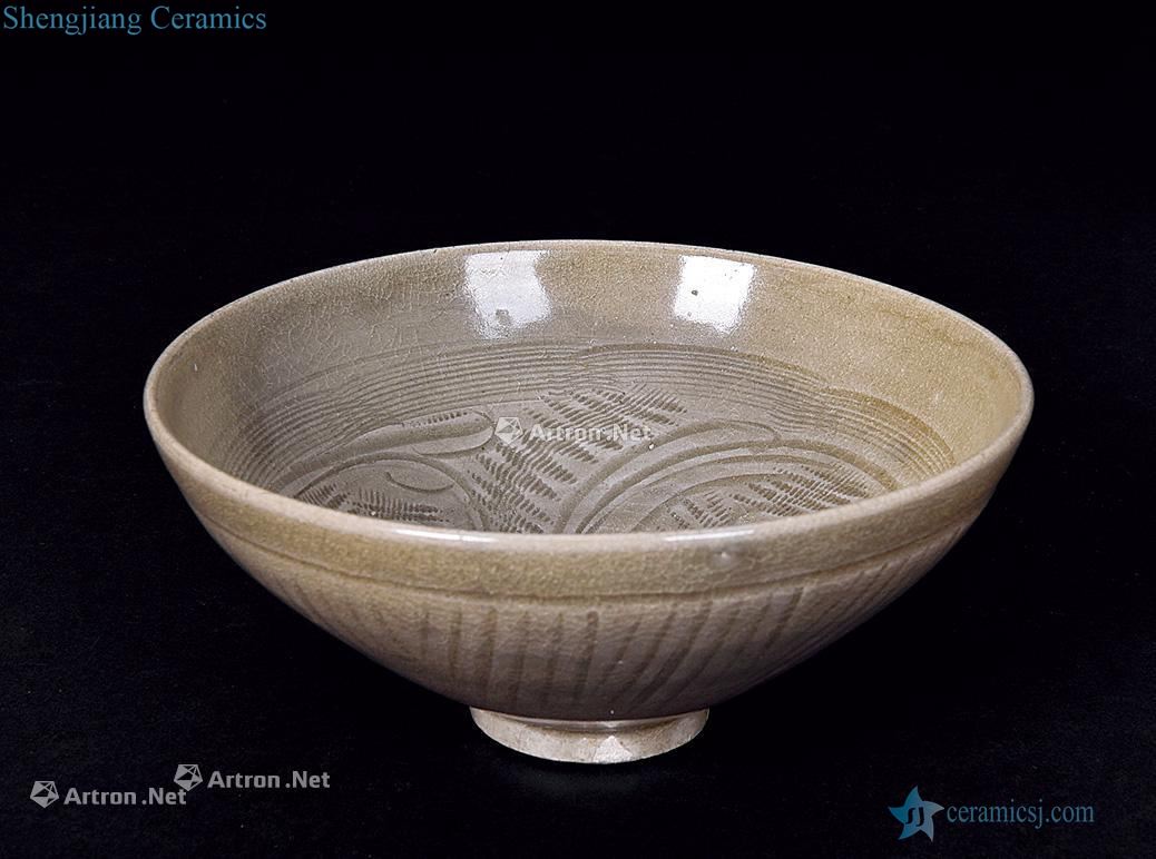 yuan Longquan celadon grate pattern big bowl