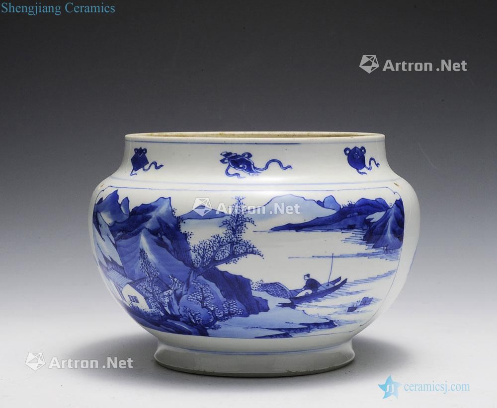 Chinese Blue & White Jar, Kangxi Period