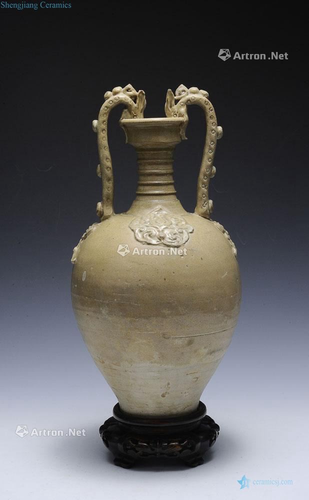 Chinese Vase w/Dragon Handles, Tang Dynasty