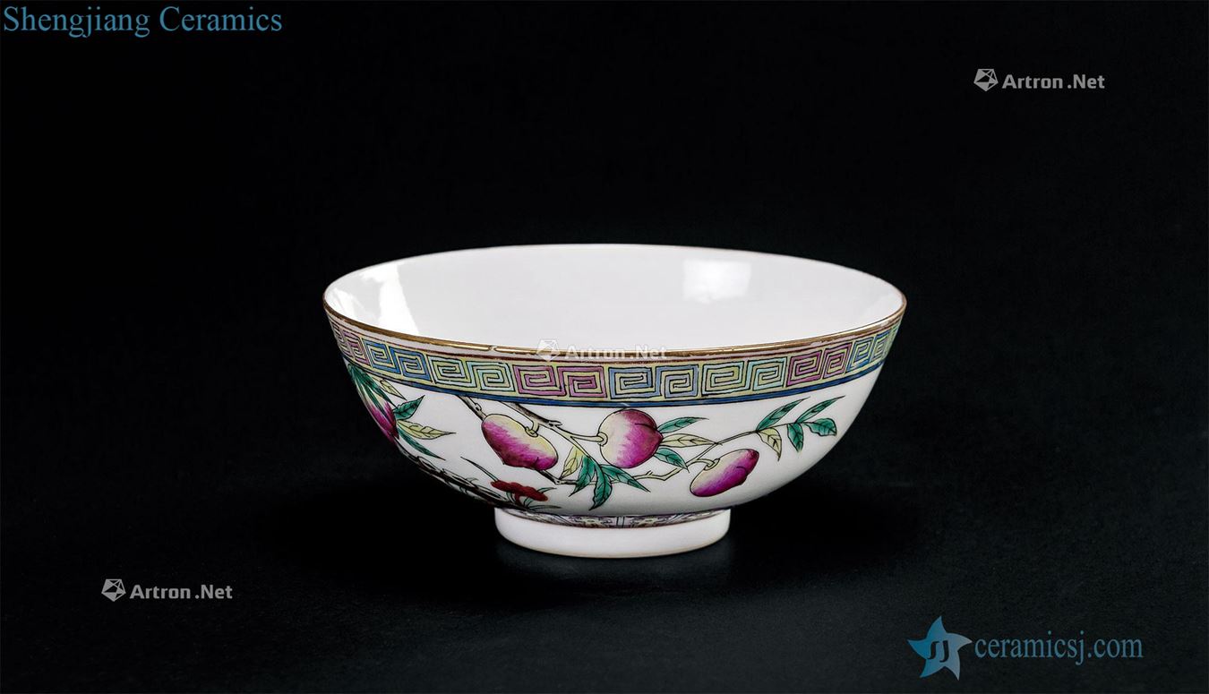 Qing guangxu pastel blessing bowl