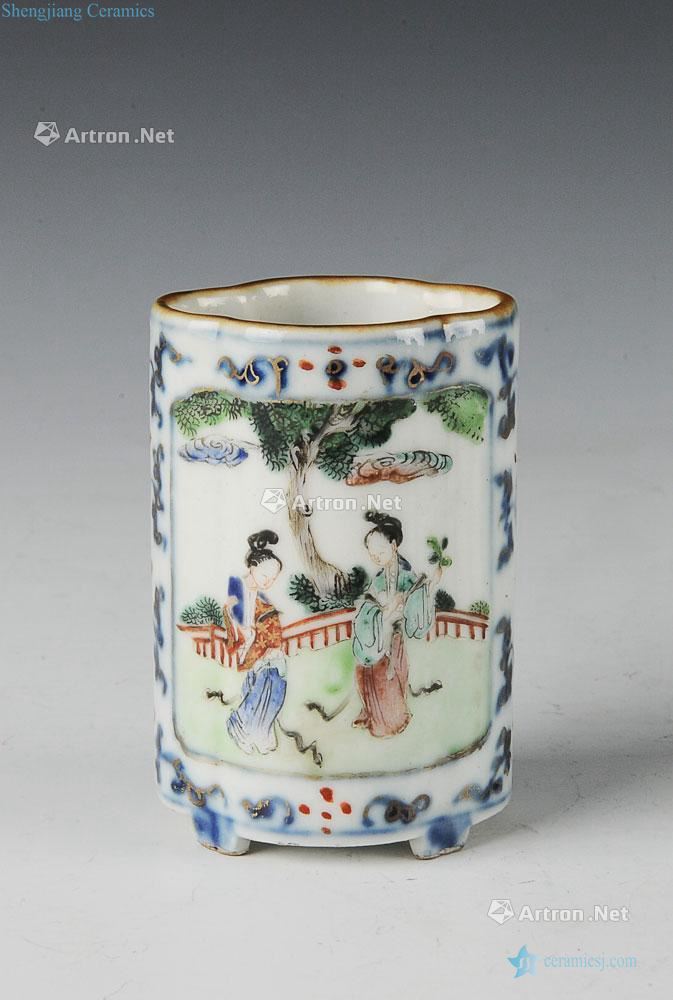 Chinese Famille Rose, Brush Holder, 18 th Century