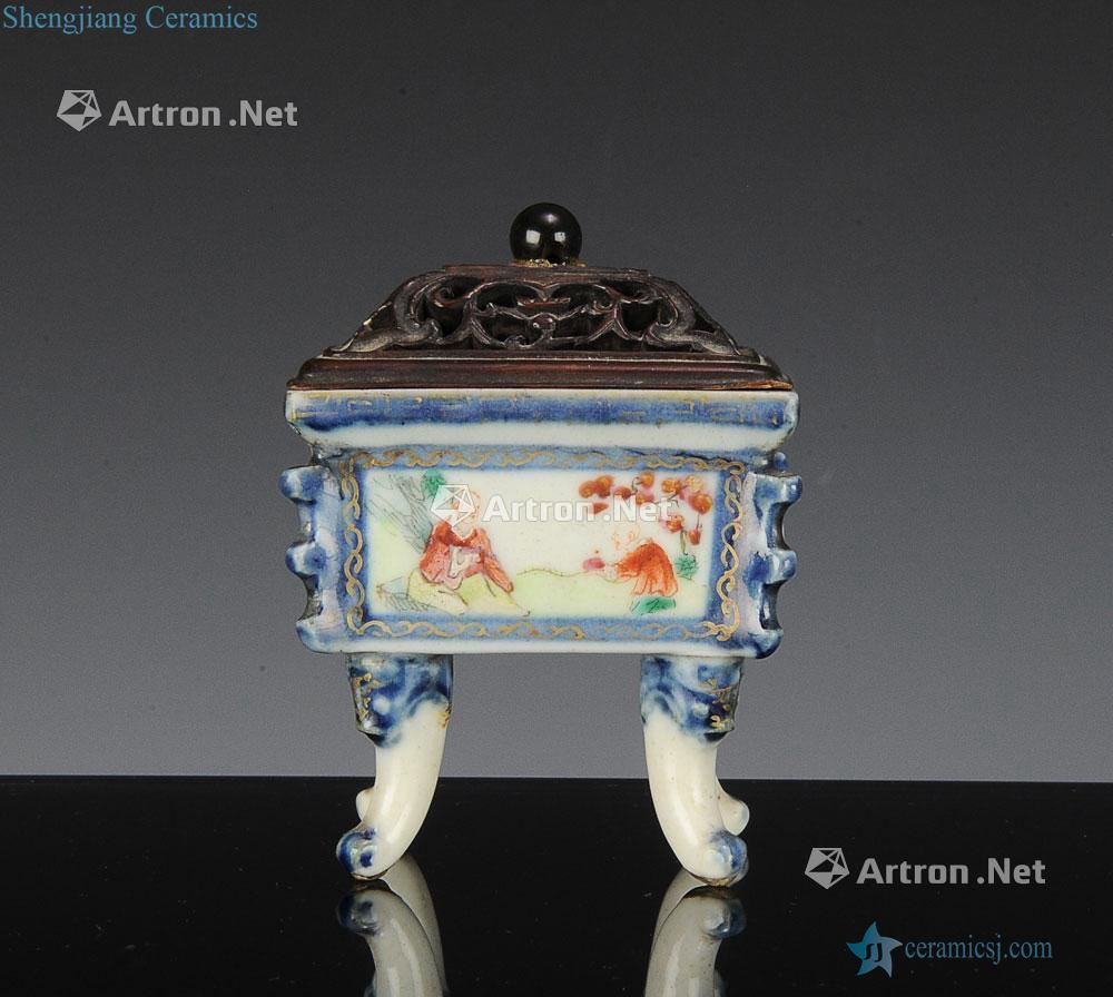 Chinese Famille Rose Censer w/Cover, 18 th C