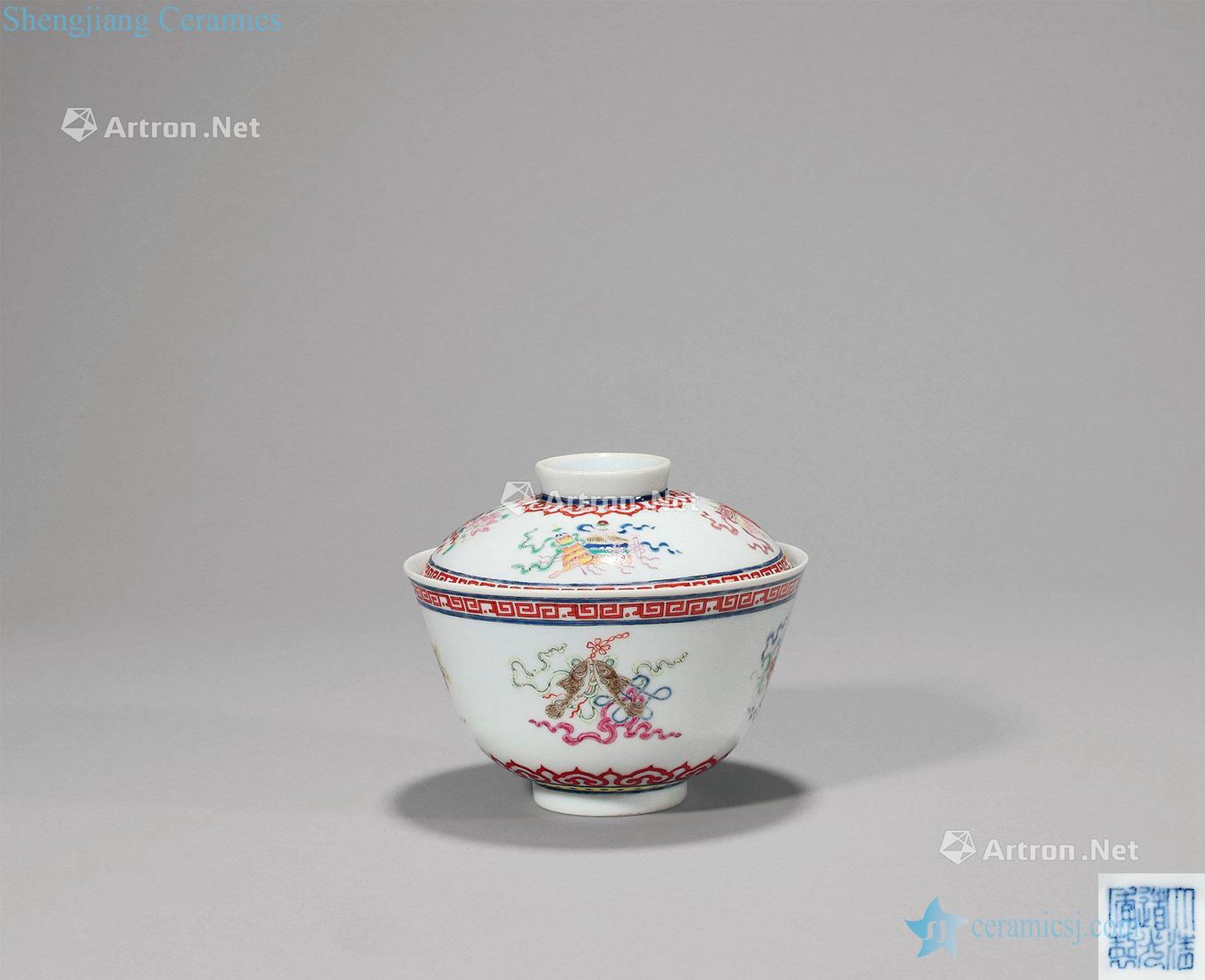 Qing daoguang Dou colors flowers sweet tureen