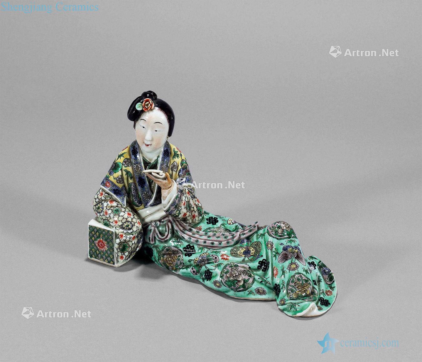 Qing furnishing articles colorful characters