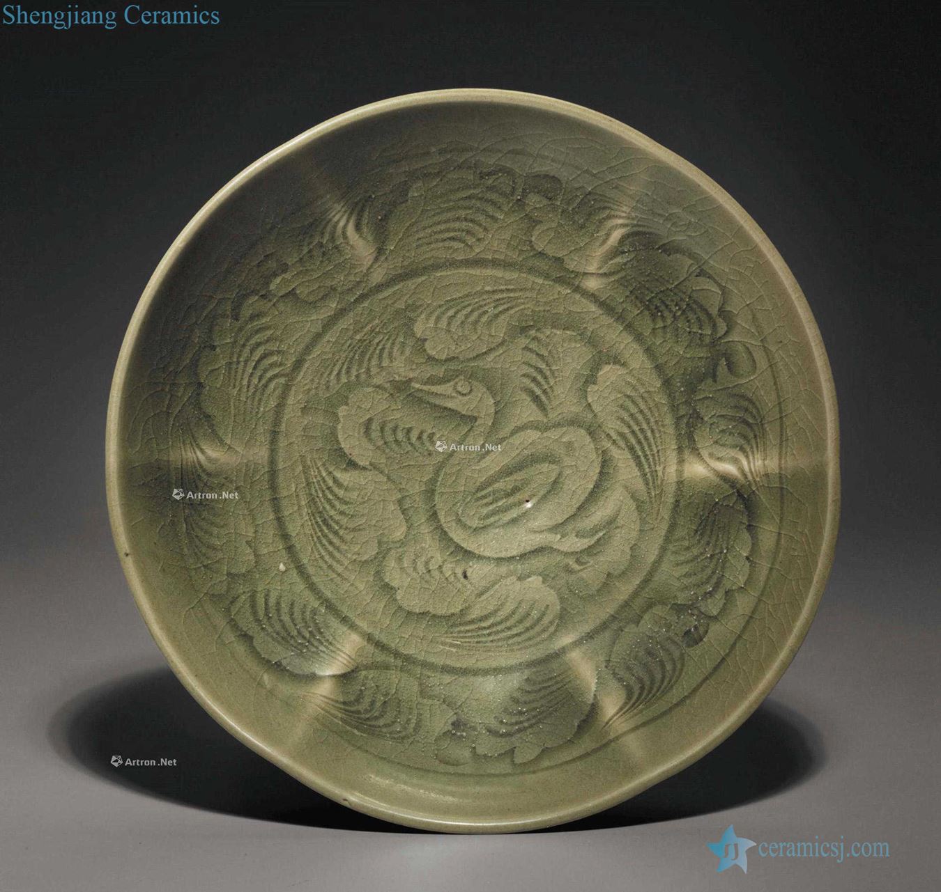 NORTHERN SONG and JIN DYNASTY, 12 th ~ 13 th CENTURY A CARVED YAOZHOU FOLIATE DISH