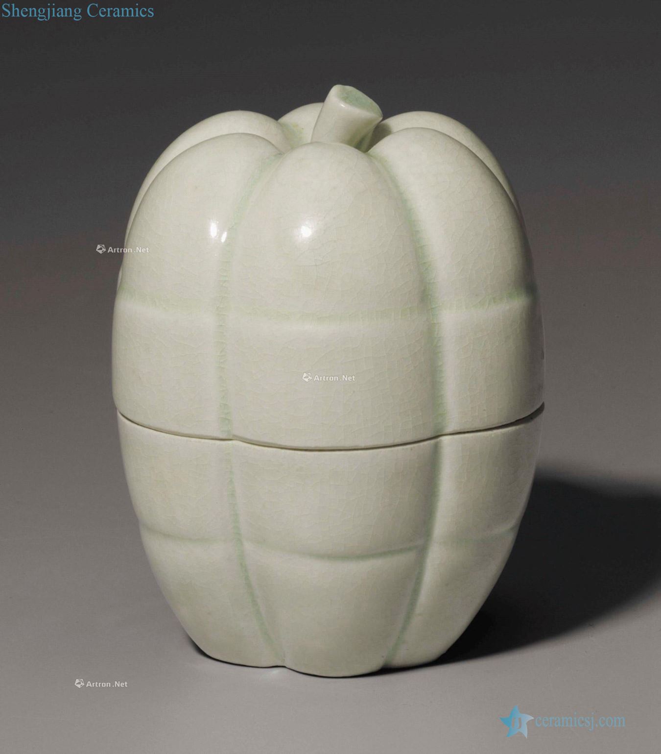 NORTHERN SONG DYNASTY, 11 th ~ 12 th CENTURY A QINGBAI MELON - FORM BOX AND COVER