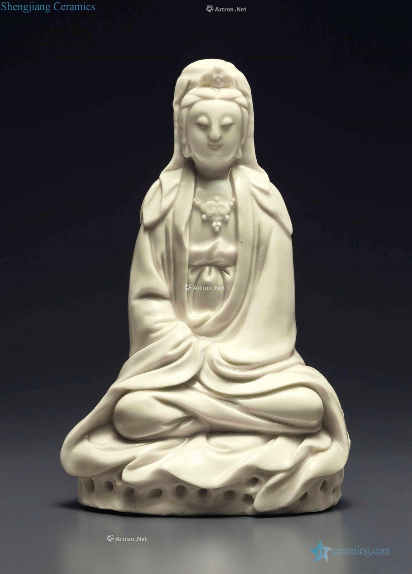 Late Ming dynasty, the early 17th century A DEHUA FIGURE OF GUANYIN
