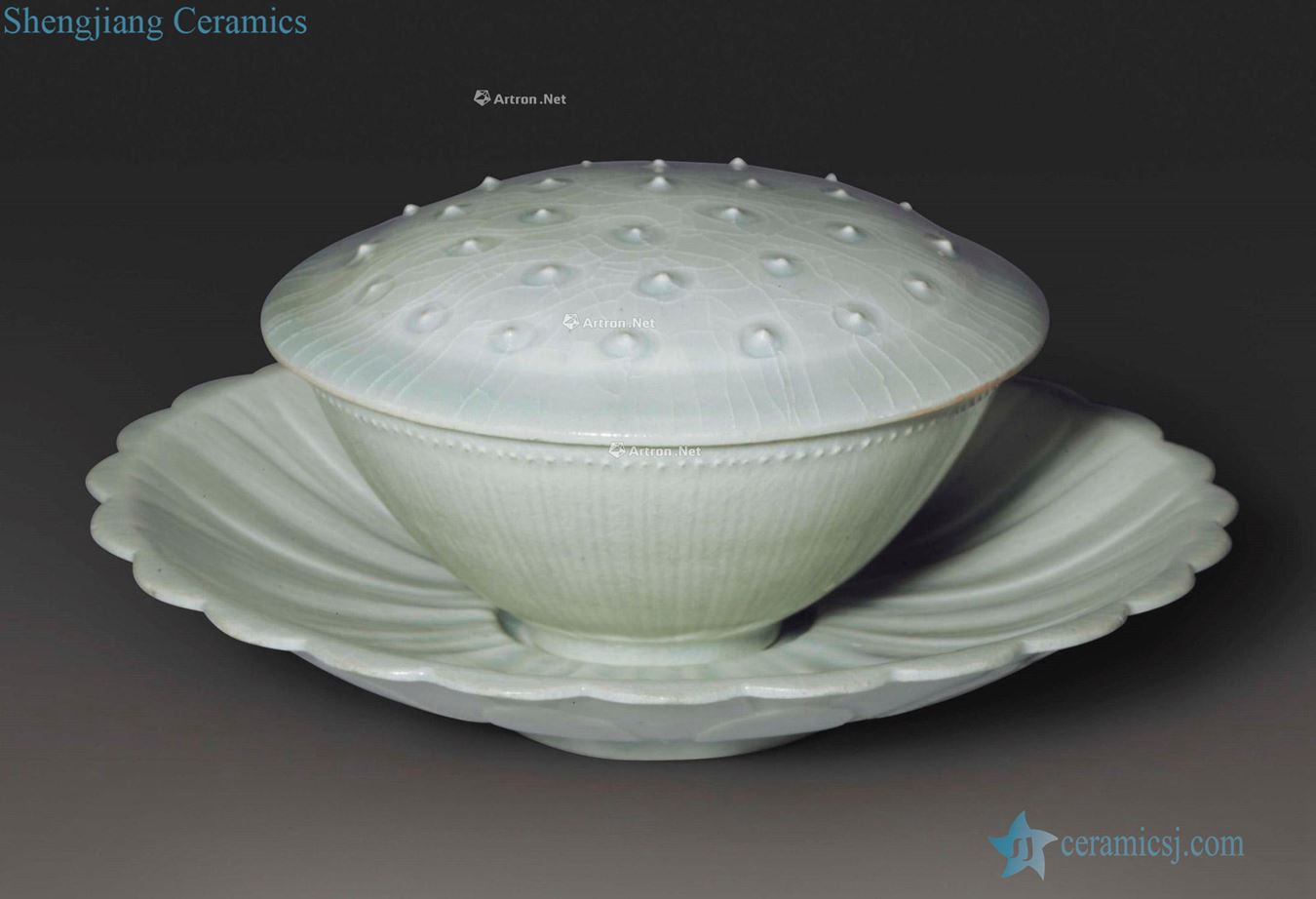 SOUTHERN SONG DYNASTY (1127 ~ 1127) is A RARE QINGBAI LOTUS - FORM BOWL, COVER AND STAND