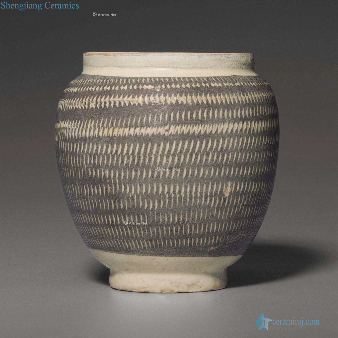NORTHERN SONG DYNASTY, the 12 th CENTURY A HENAN 'ROULETTED OVOID JAR