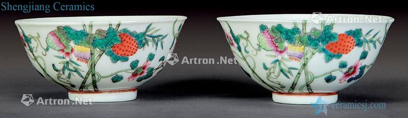 Clear pastel flowers melon bowl (2)