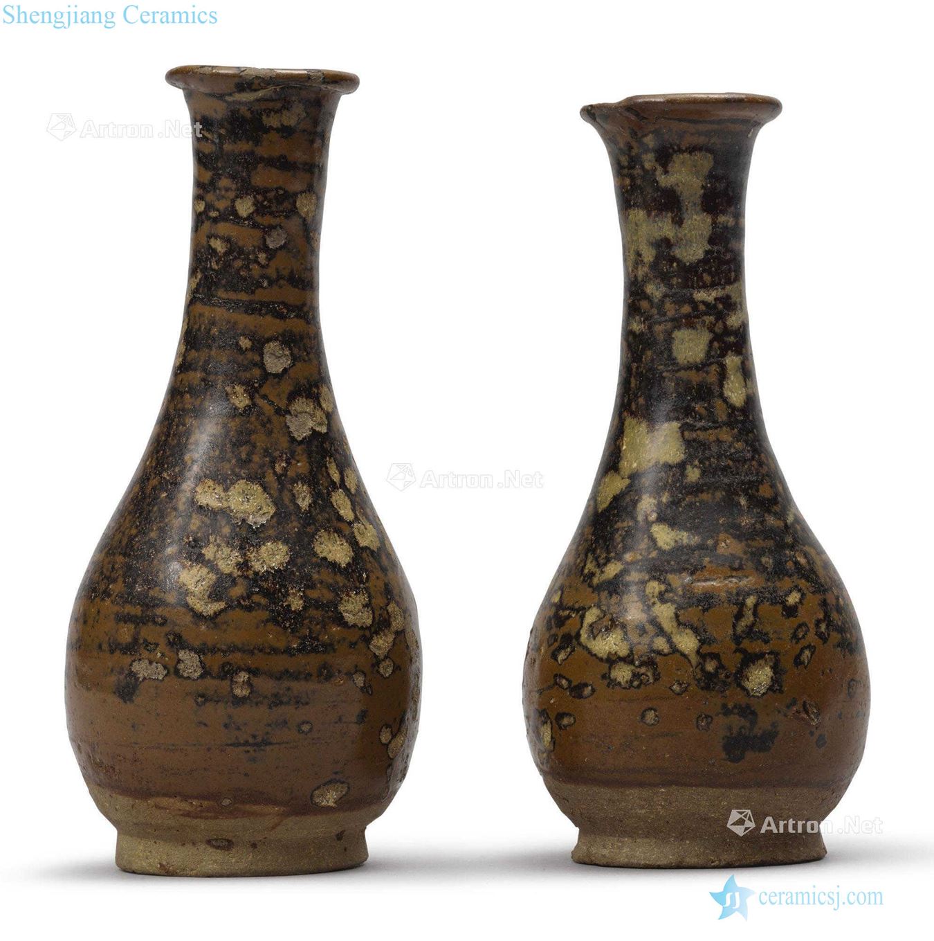 The southern song dynasty to yuan Jizhou kiln is hawksbill glaze bottle (a)