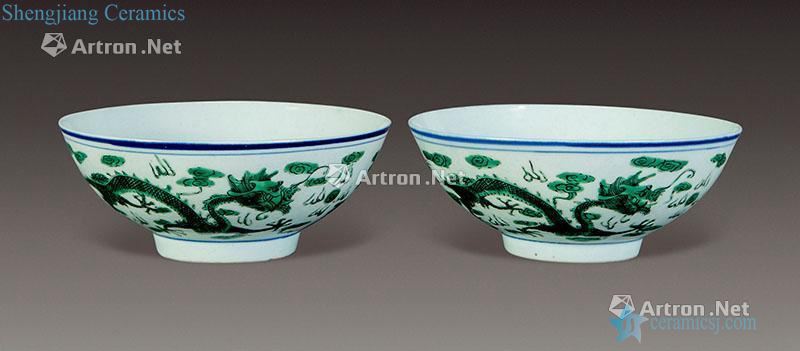 qing Blue and green dragon bowl (2)