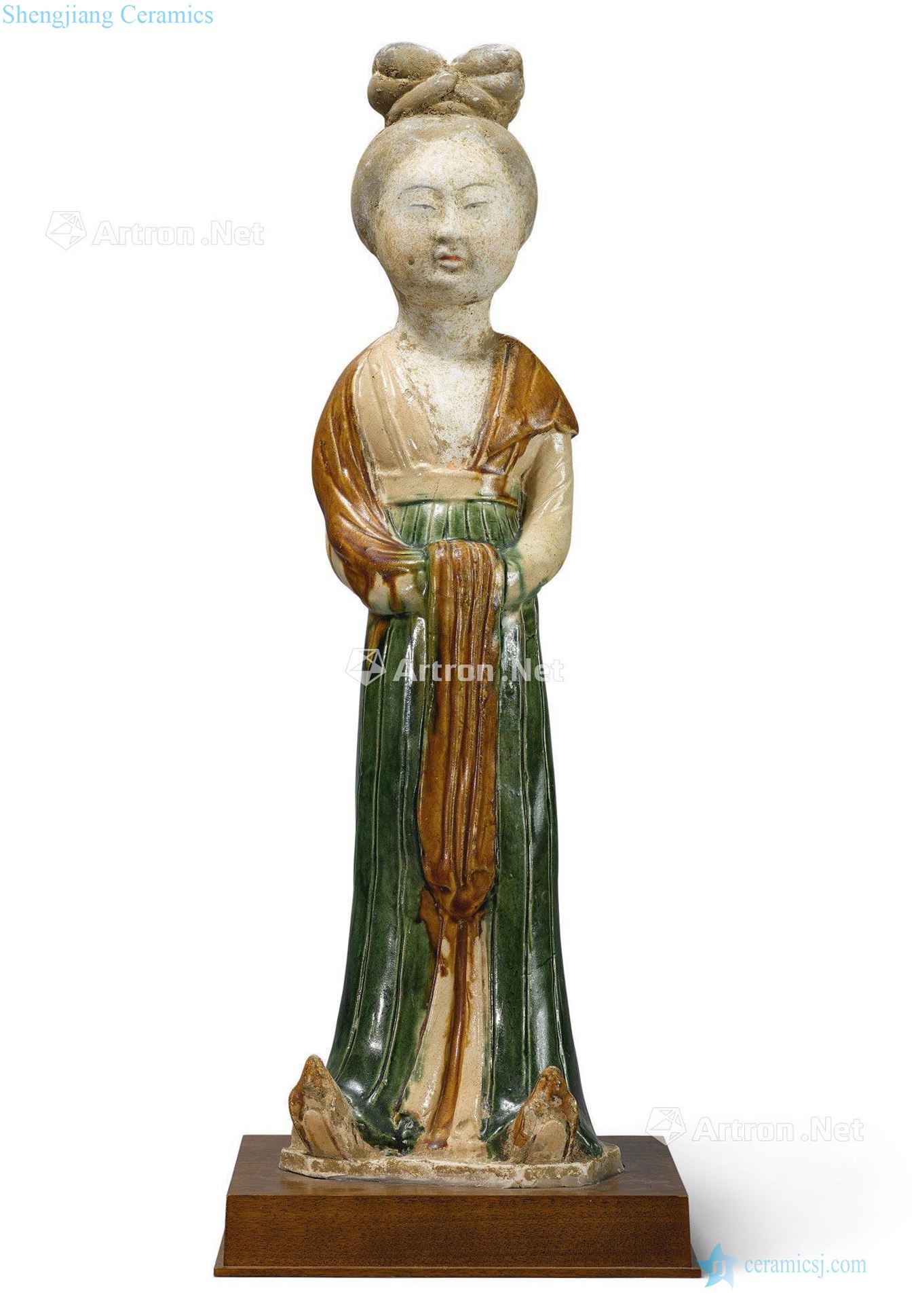 Tang three-color female figurines