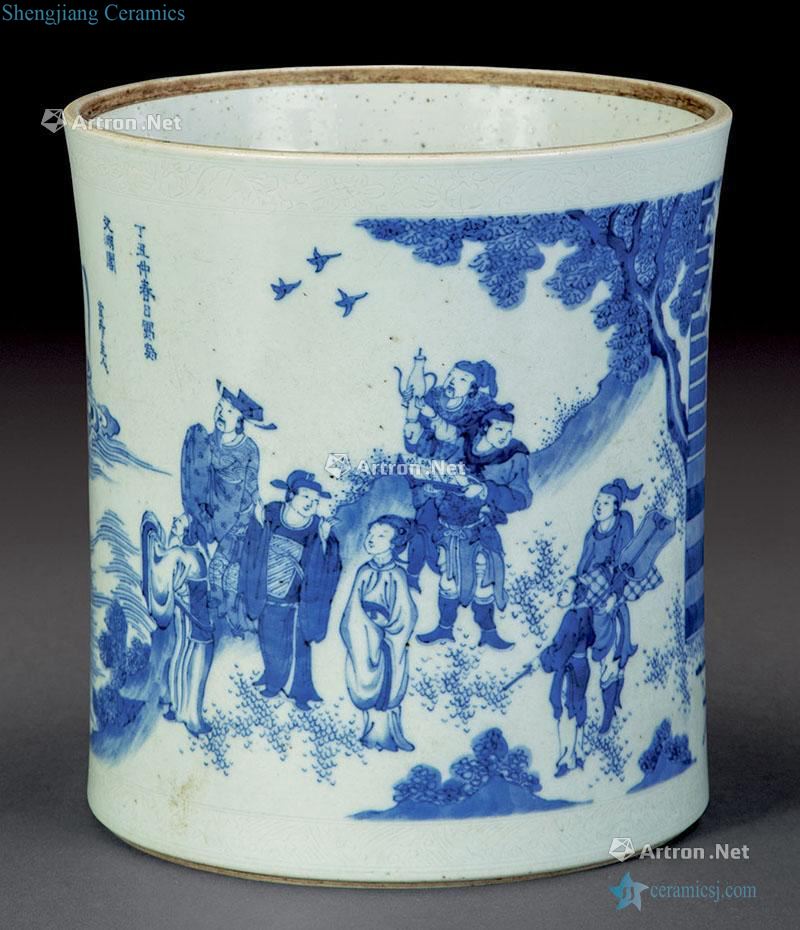 Qing porcelain brush pot