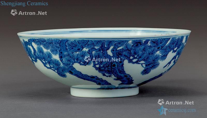 qing Blue and white pine bowl
