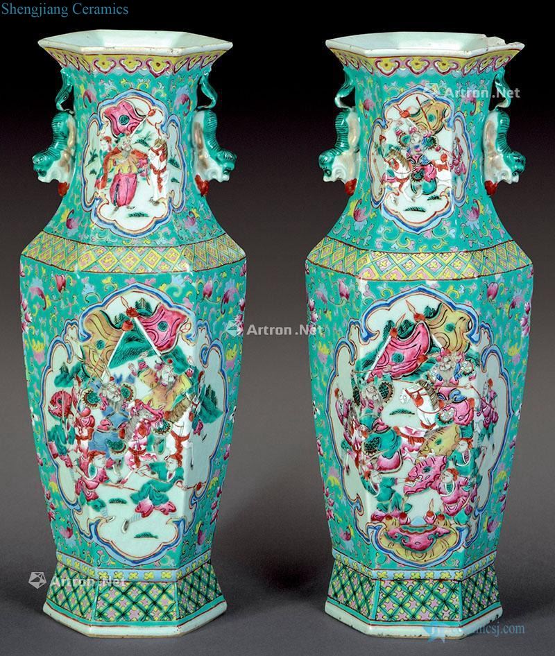 Clear pastel figure vase (2)