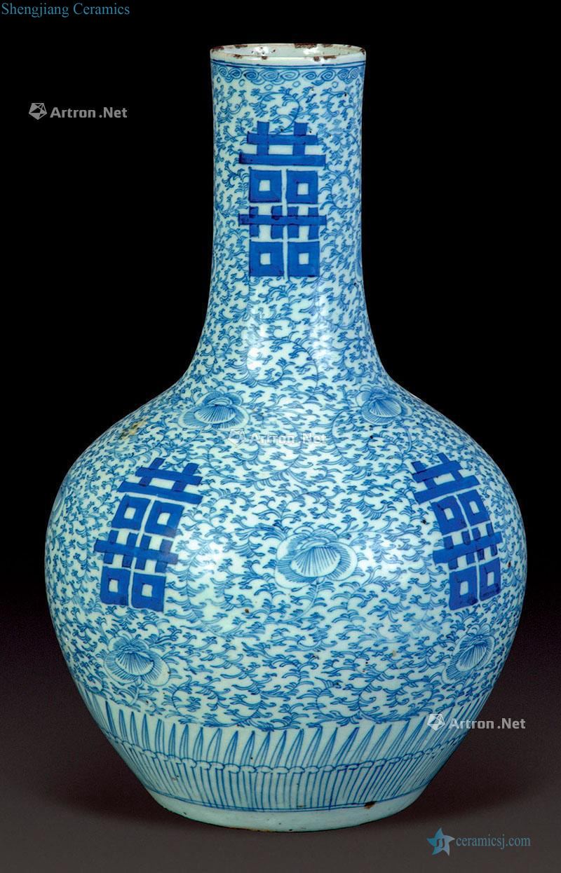 qing Blue and white happy character tree