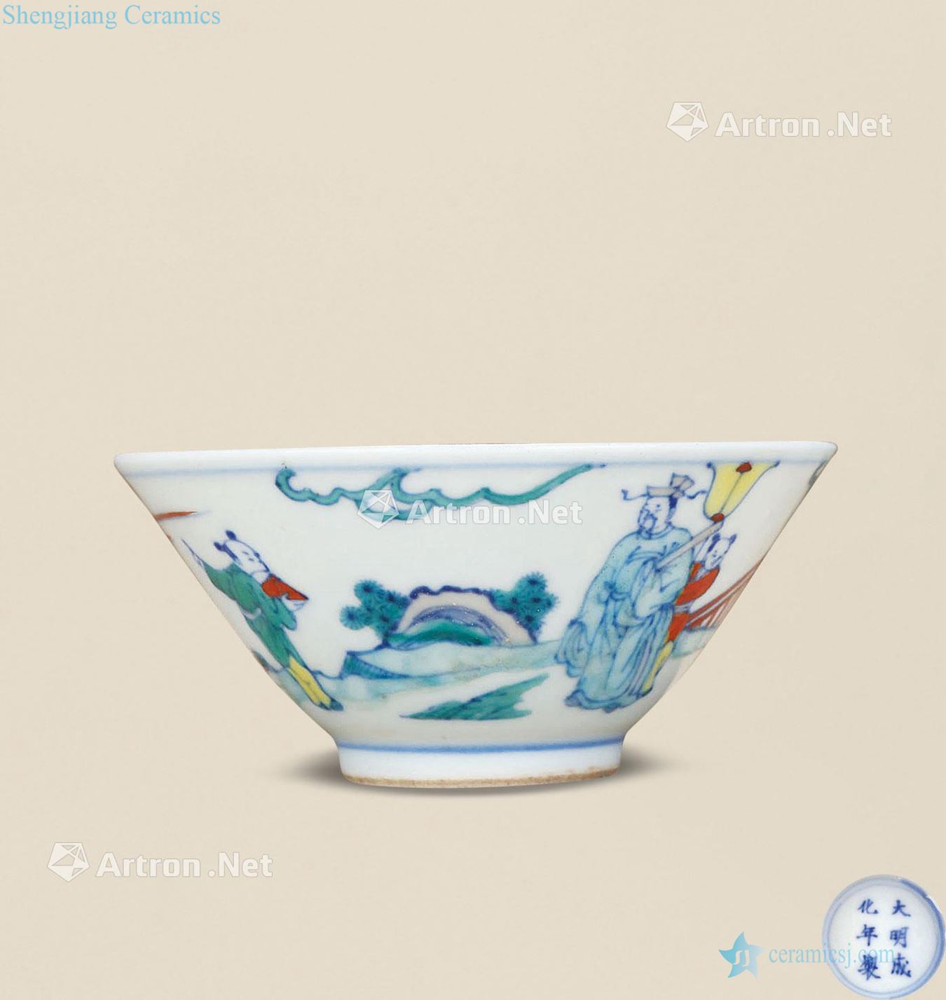 Bucket color characters of the reign of emperor kangxi hat to bowl