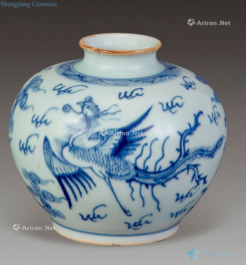 qing Blue and white grain tank