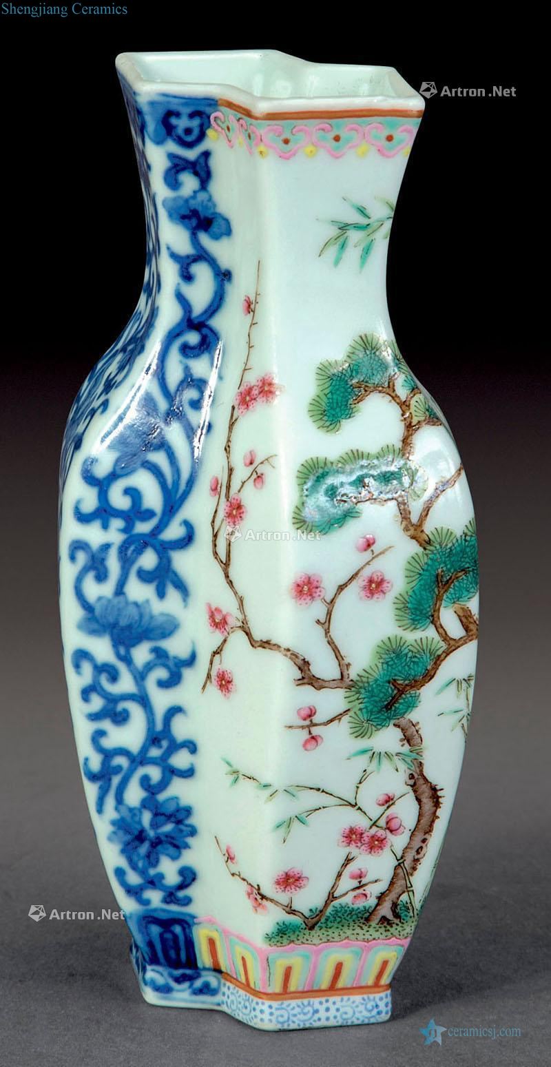 Qing porcelain enamel double bottles