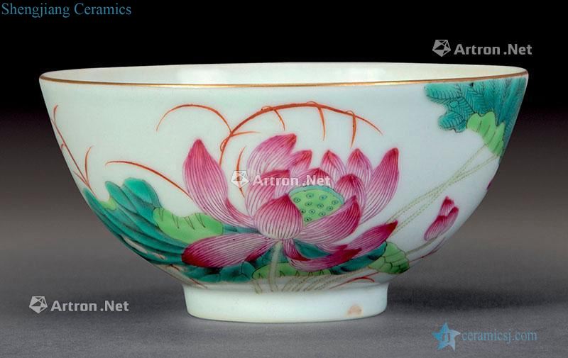 Pastel reign of qing emperor guangxu lotus bowl