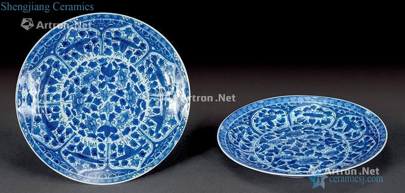 The qing emperor kangxi Blue and white flower plate (2)