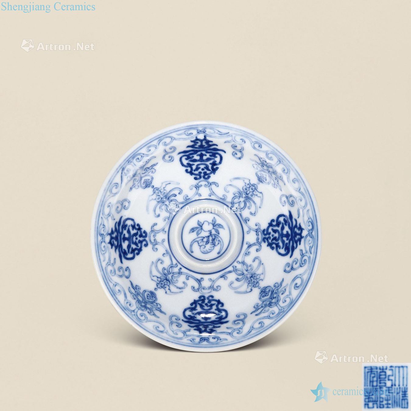 Qing qianlong Blue and white live lines lamp