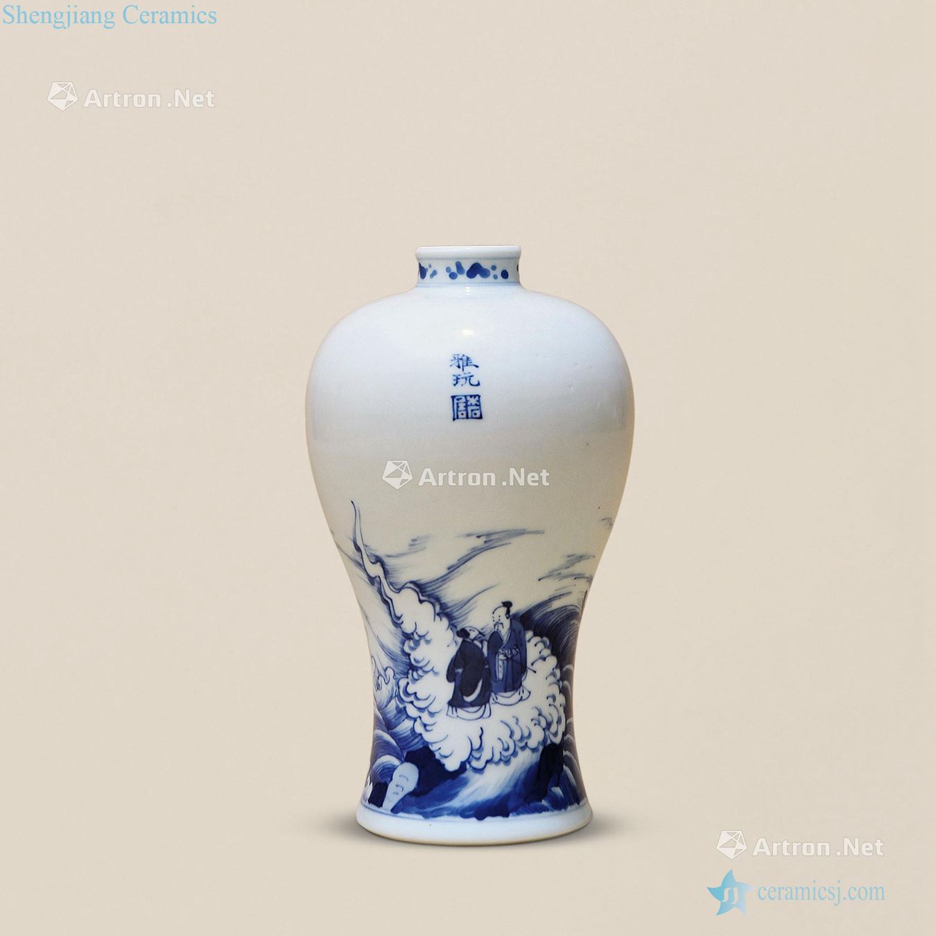 The qing emperor kangxi Blue sea house to raise grain mei bottle