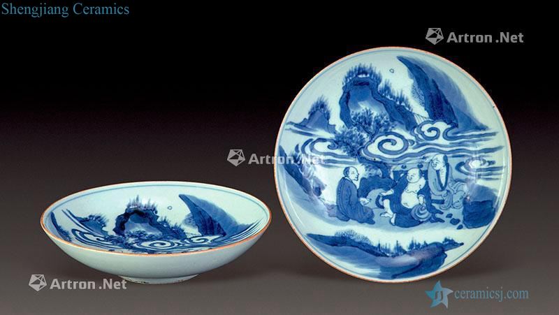 In the early qing Blue and white Luo Hanpan (2)
