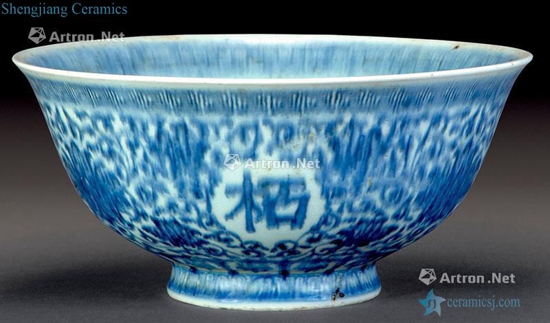 Qing dynasty blue and white flower bowls