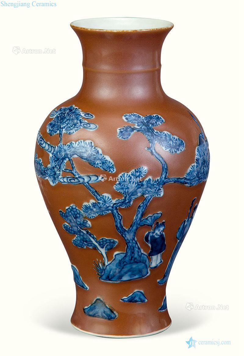 Qing sauce glaze blue bottle