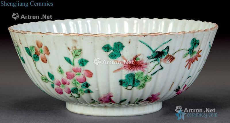 Pastel chrysanthemum petals reign of qing emperor guangxu green-splashed bowls