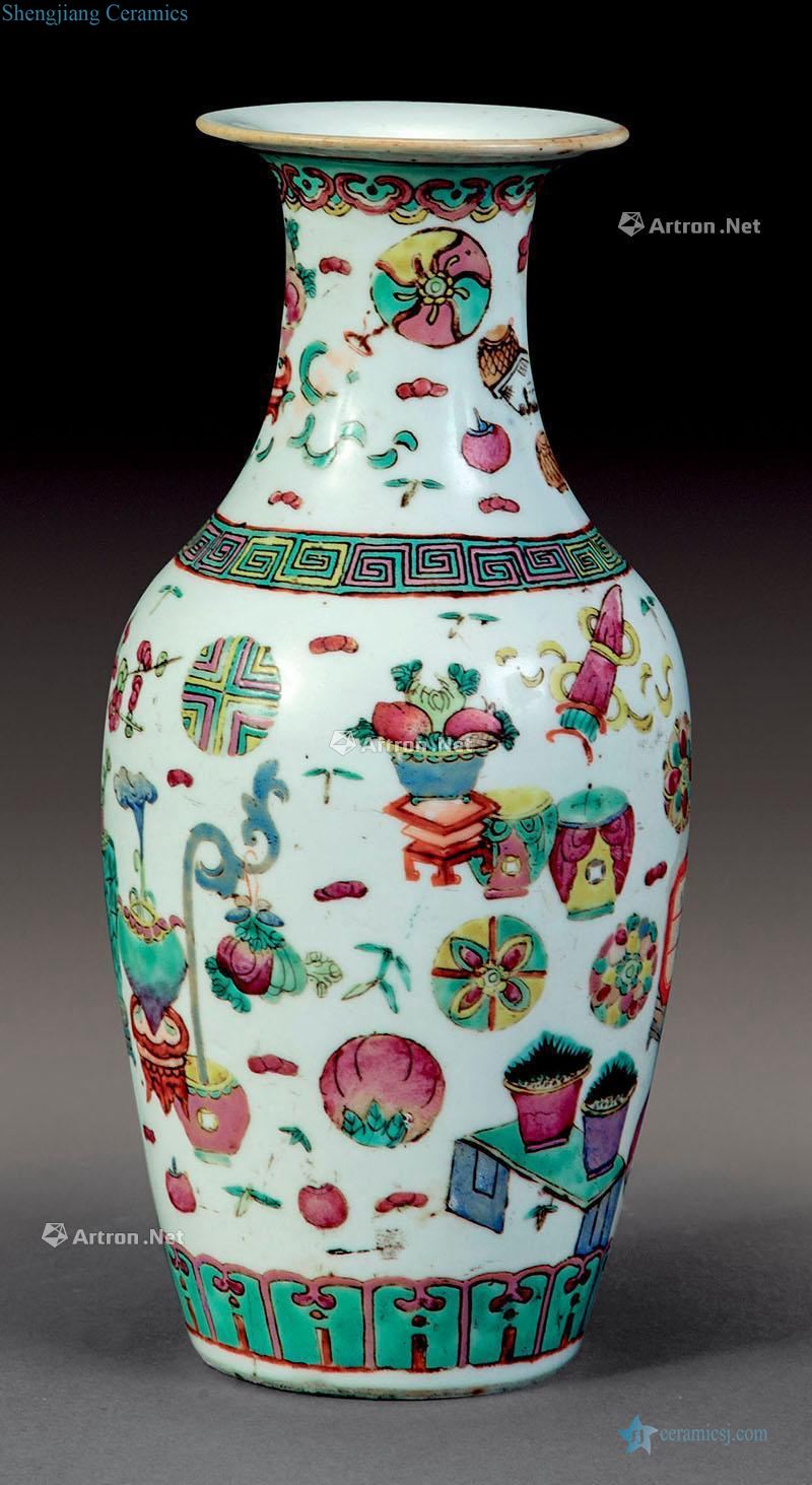 Clear pastel antique ball vase