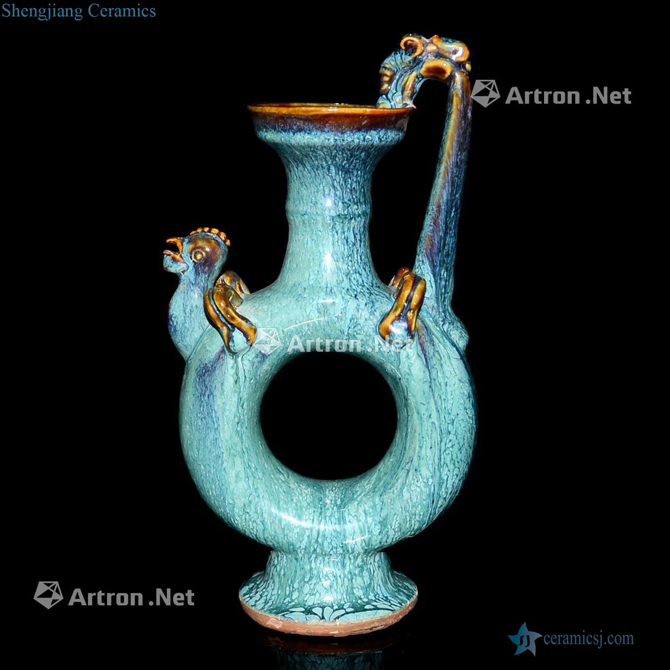 The song dynasty Phoenix flow four masterpieces of cast dragon put the bottle