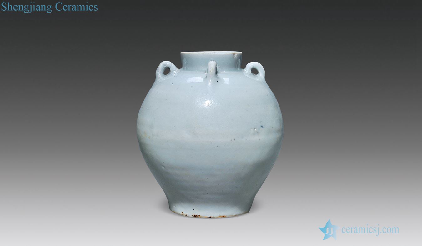 Yuan, Ming White glaze of quaternary tank