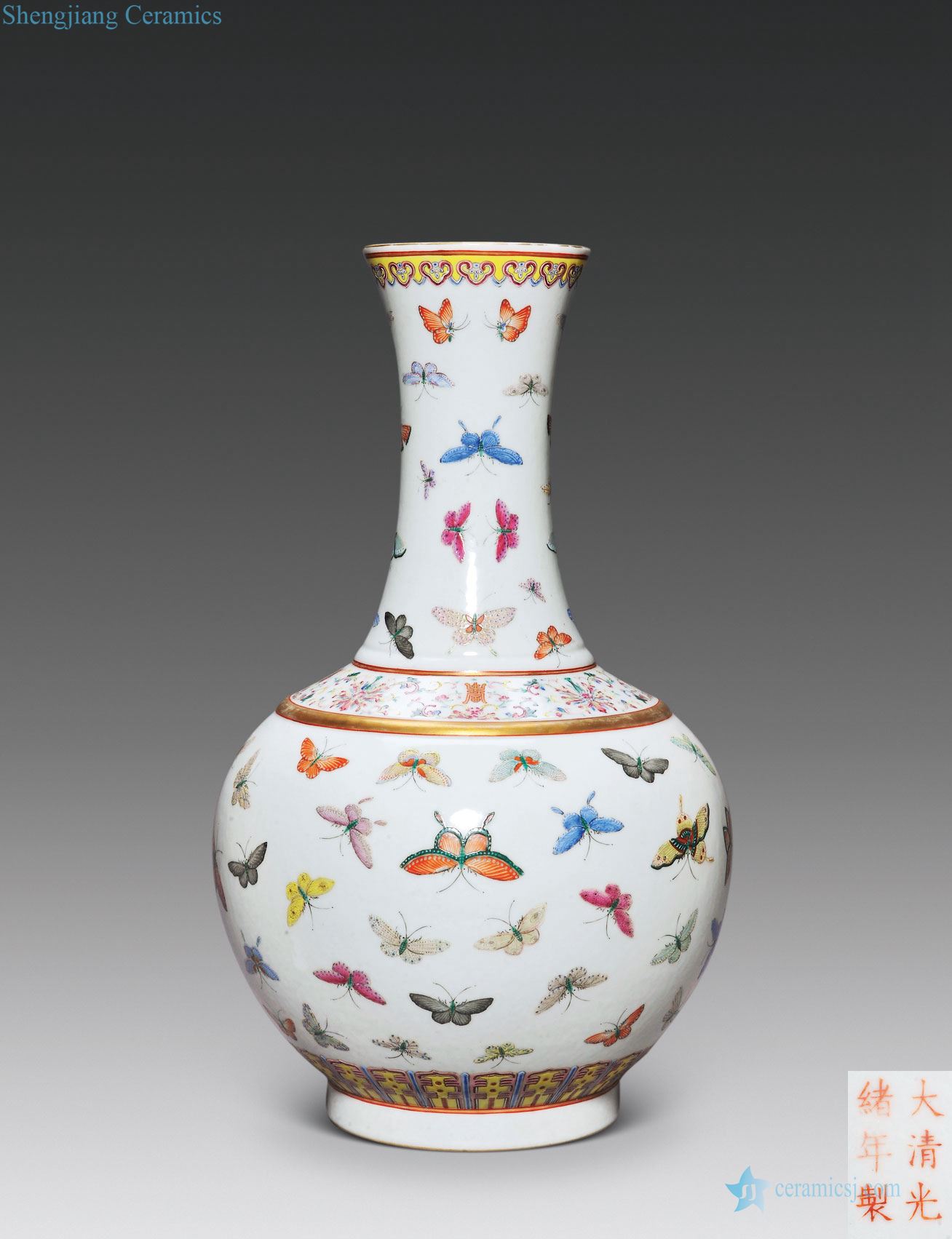 Qing guangxu TuShang jars - pastel of the republic of China