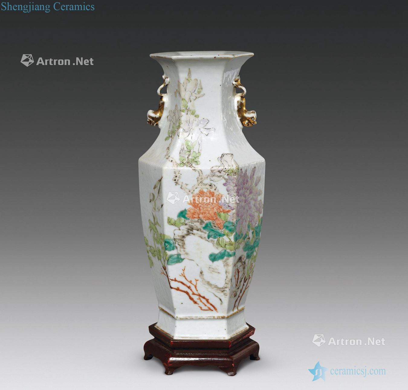 qing Fu minister's shallow purple vase