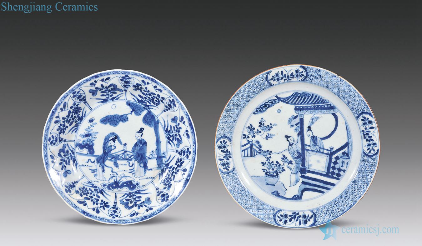 Blue and white characters of the reign of emperor kangxi tray (two)