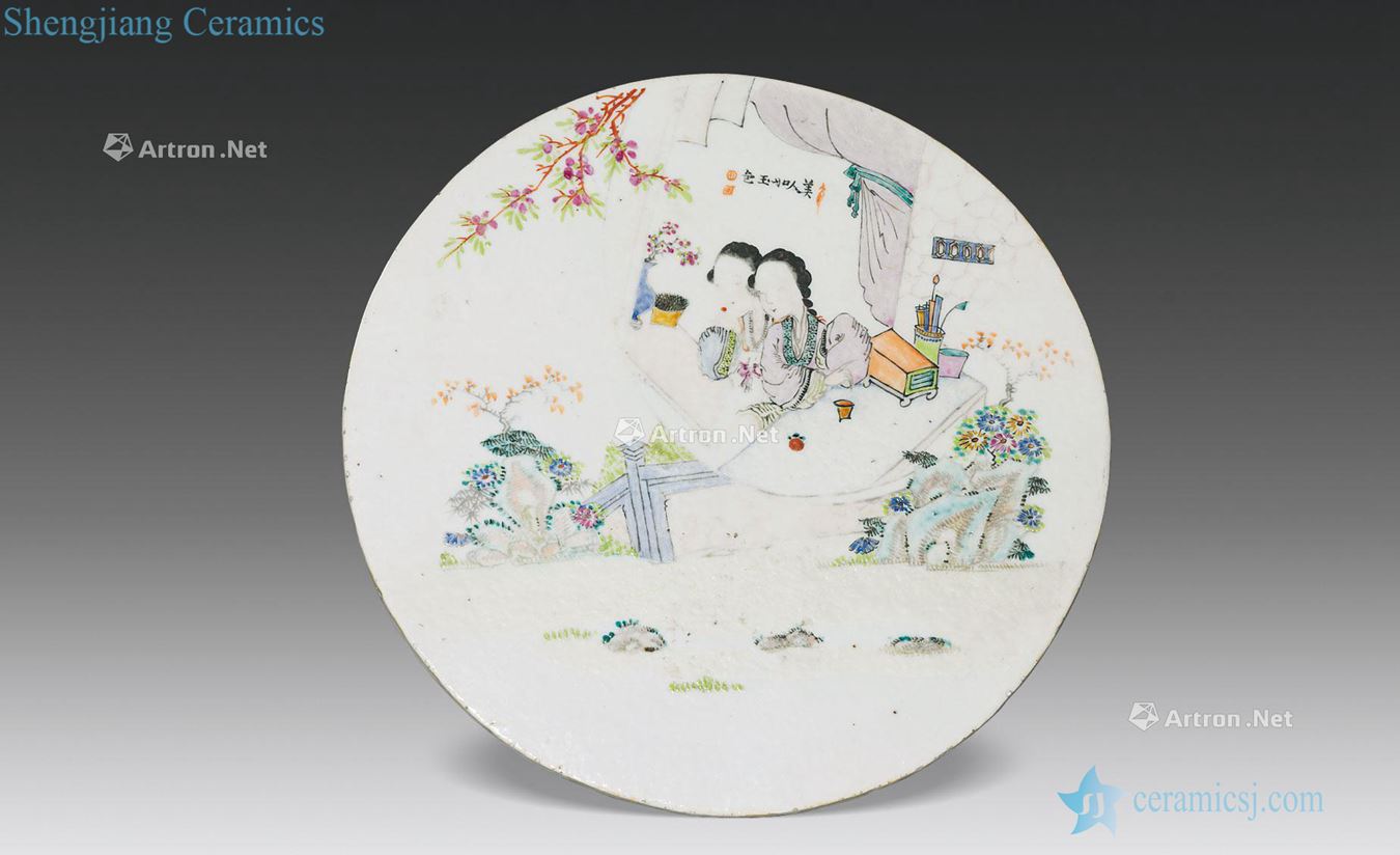 Qing no shallow purple beauty such as jade porcelain plate