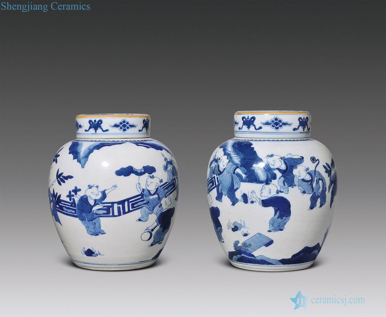 The qing emperor kangxi baby play tougue canister (a)