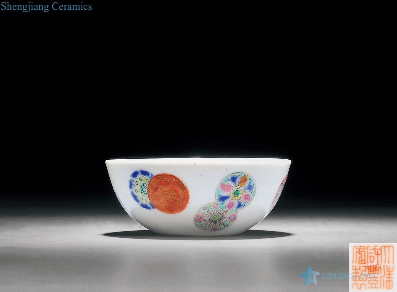 Qing xianfeng pastel pattern lie the fa cup