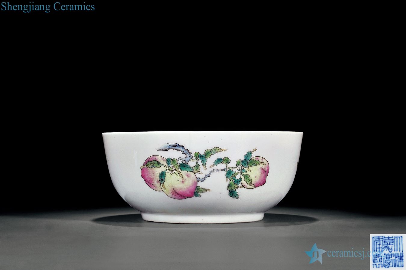 Qing jiaqing pastel sanduo grain pier bowl