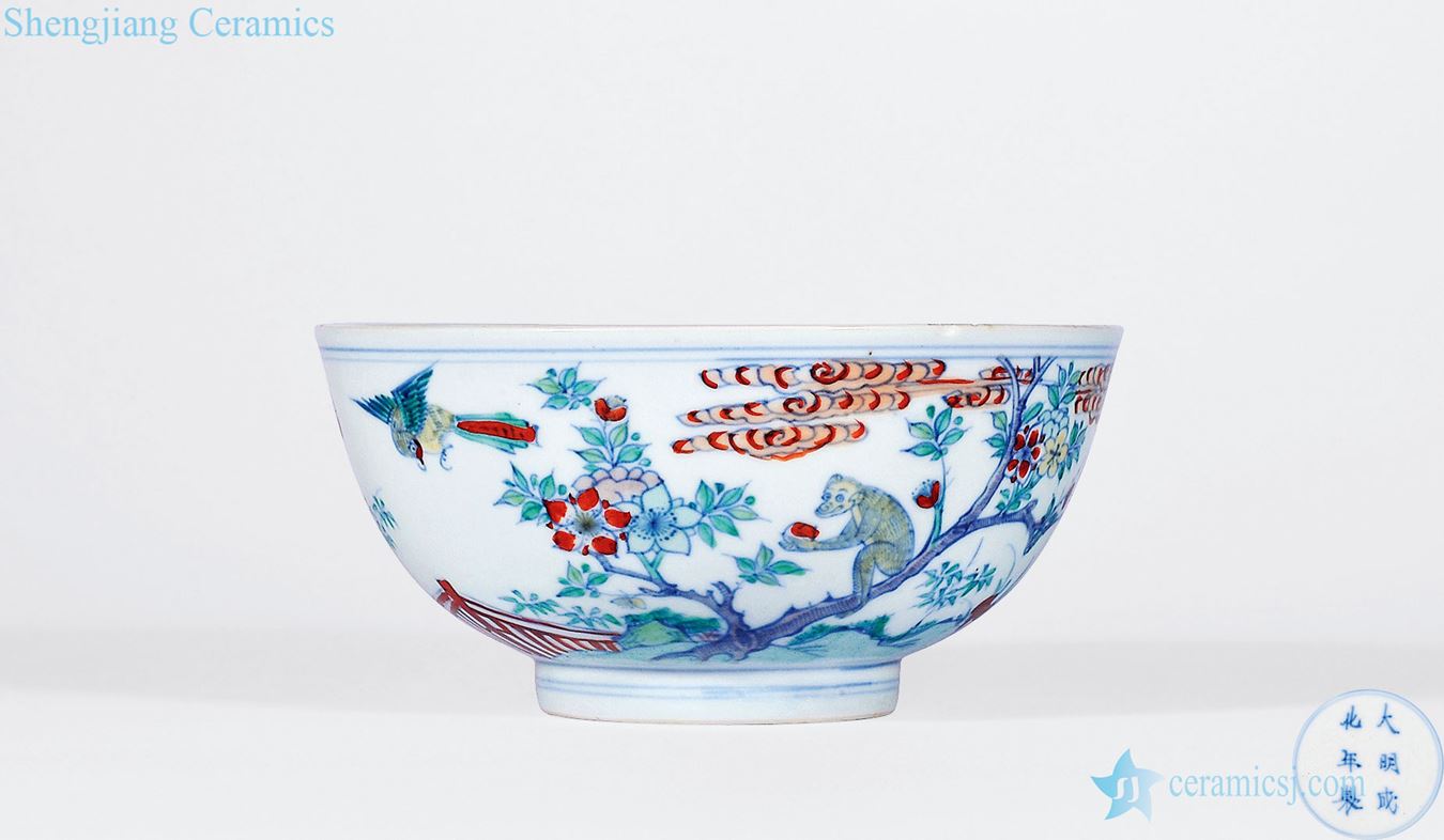 The qing emperor kangxi, yongzheng bucket color like deer figure ho bowl