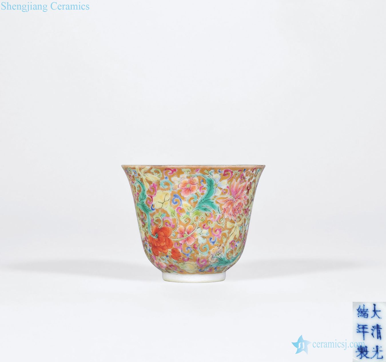 Qing guangxu enamel cup the best pattern