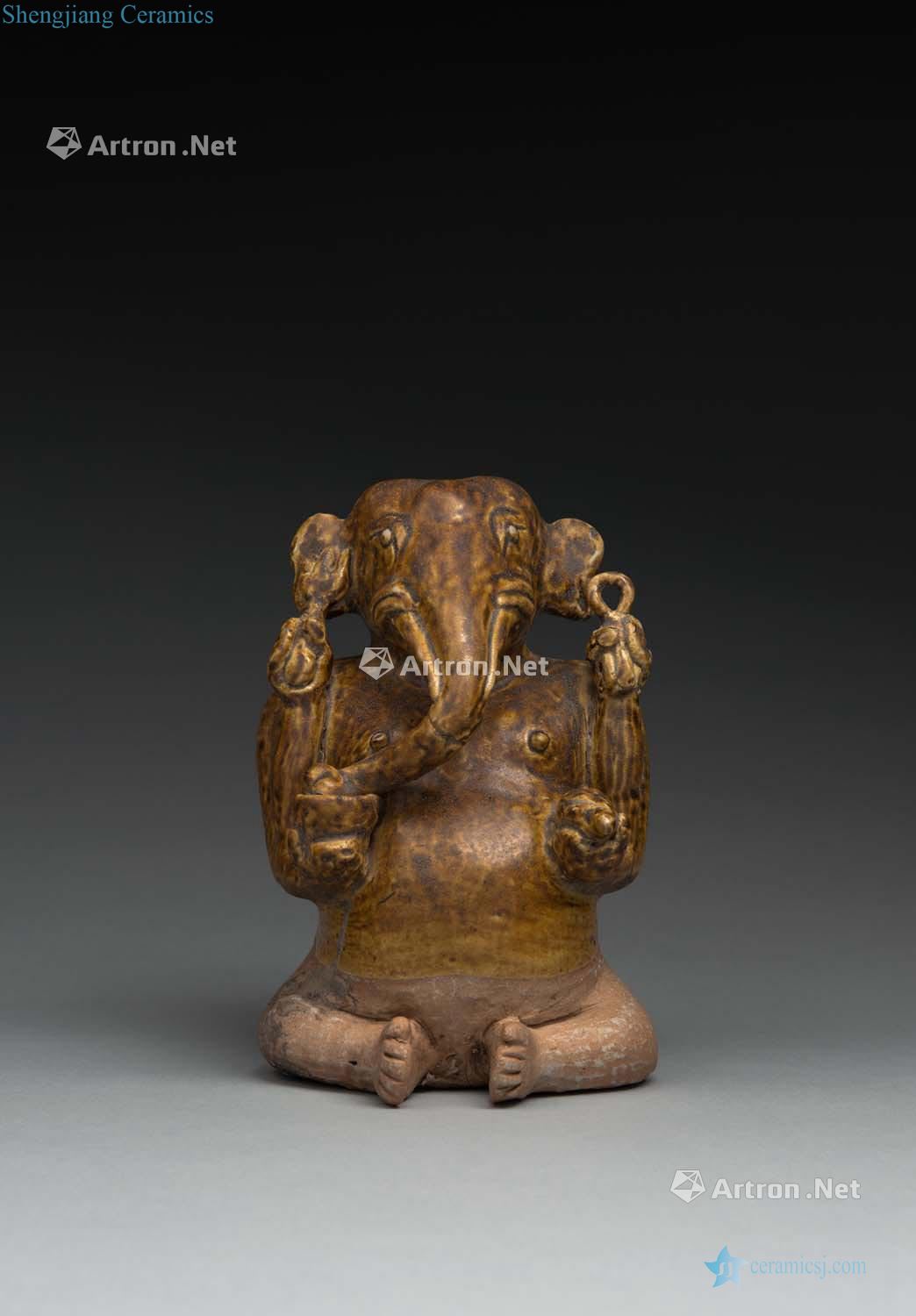 The fifteenth century in Thailand The brown glaze as god's statue
