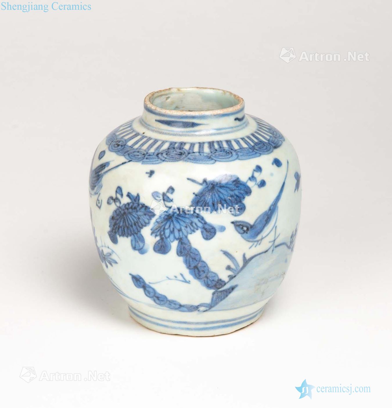 The late Ming dynasty The 16th century Blue and white pot
