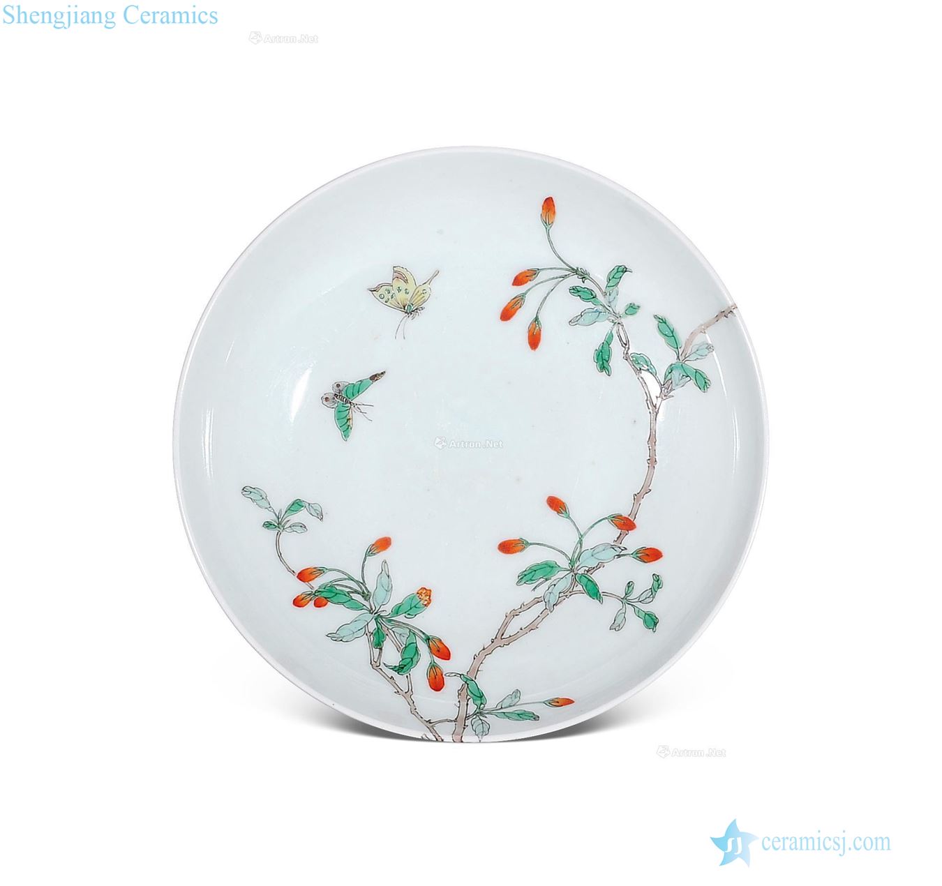 The qing emperor kangxi colorful Chinese wolfberry pattern plate