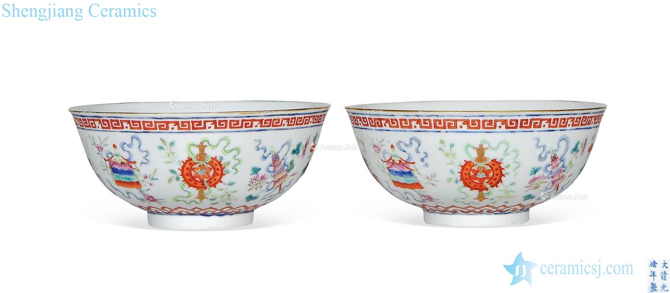 Pastel reign of qing emperor guangxu sweet green-splashed bowls (a)