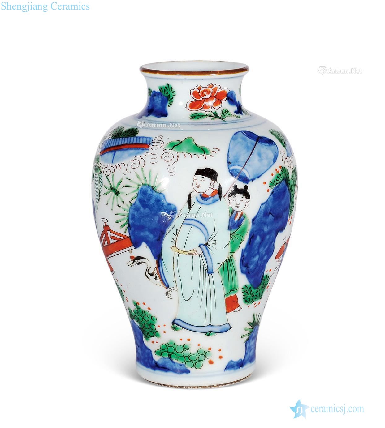 Qing cans of colorful characters