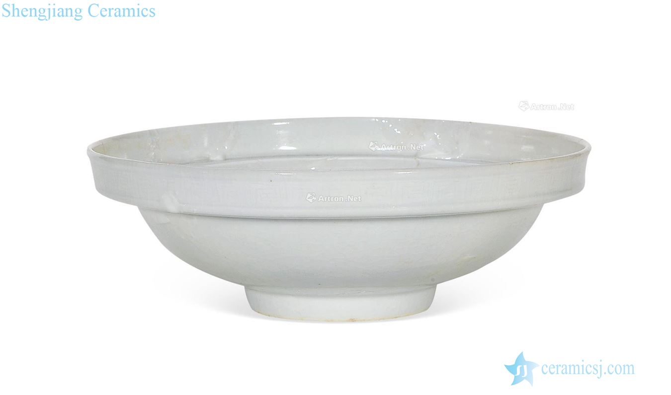 Ming White glazed grain fold along the bowl
